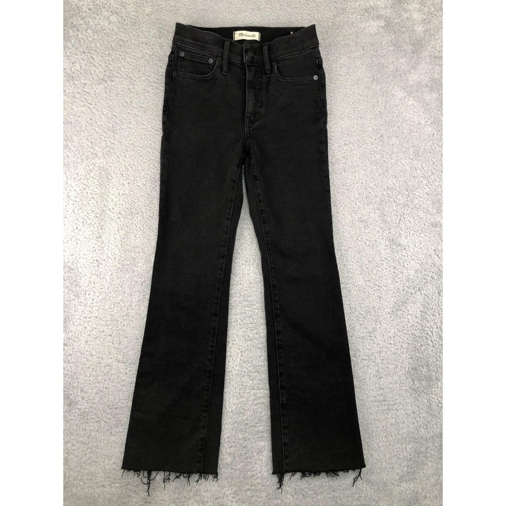 Madewell Jeans Womens 24x26.5 Black NWT Cali Demi Boot Mid Rise